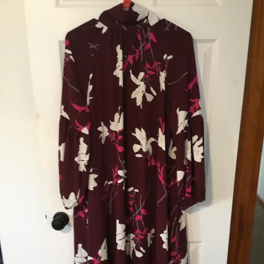 Floral high neck floral maxi dress